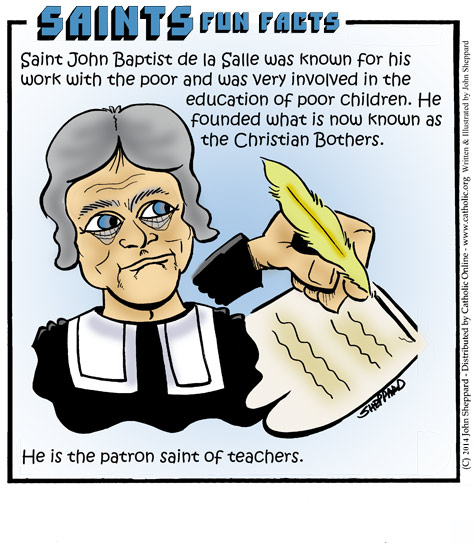 St. John Baptist de la Salle Saints Fun Facts for St. John Baptist de la Salle