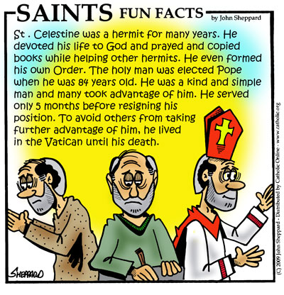 St. Celestine Saints Fun Facts for St. Celestine