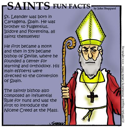 St. Leander of Seville Saints Fun Facts for St. Leander of Seville