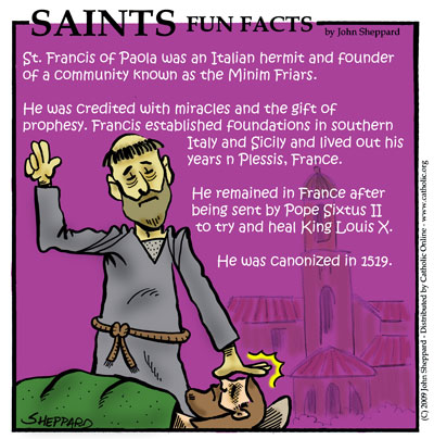 St. Francis of Paola Saints Fun Facts for St. Francis of Paola